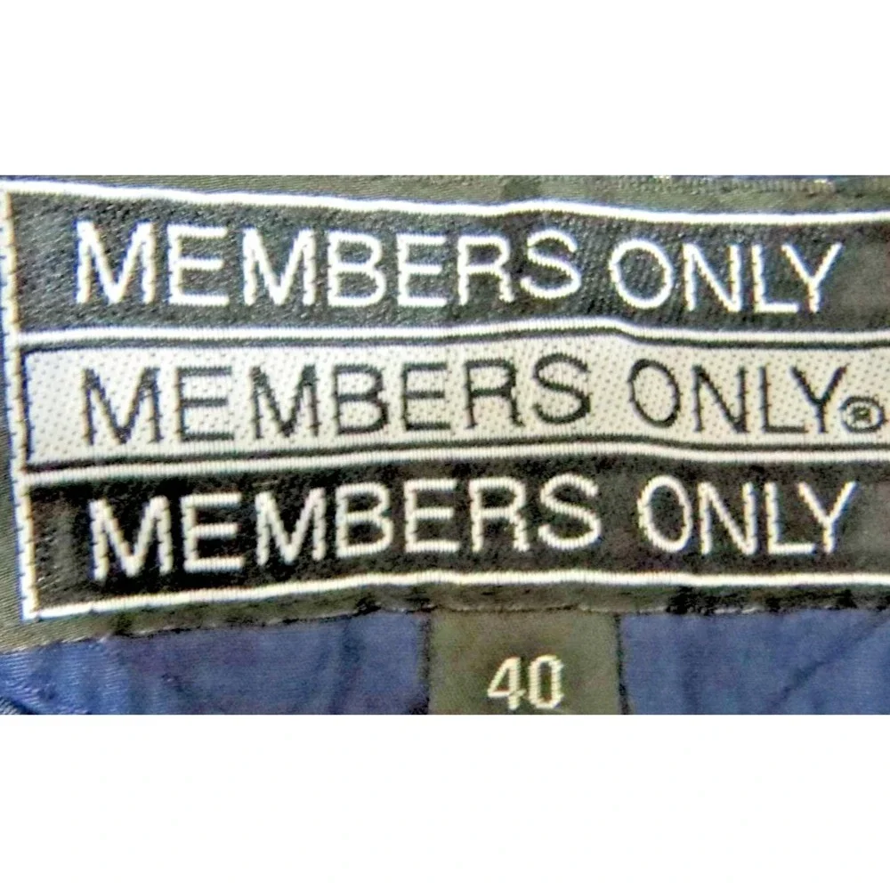 VTG 80s Members Only Jacket Men 40 Navy Blue Iconic Racer Bomber Harrington Coat